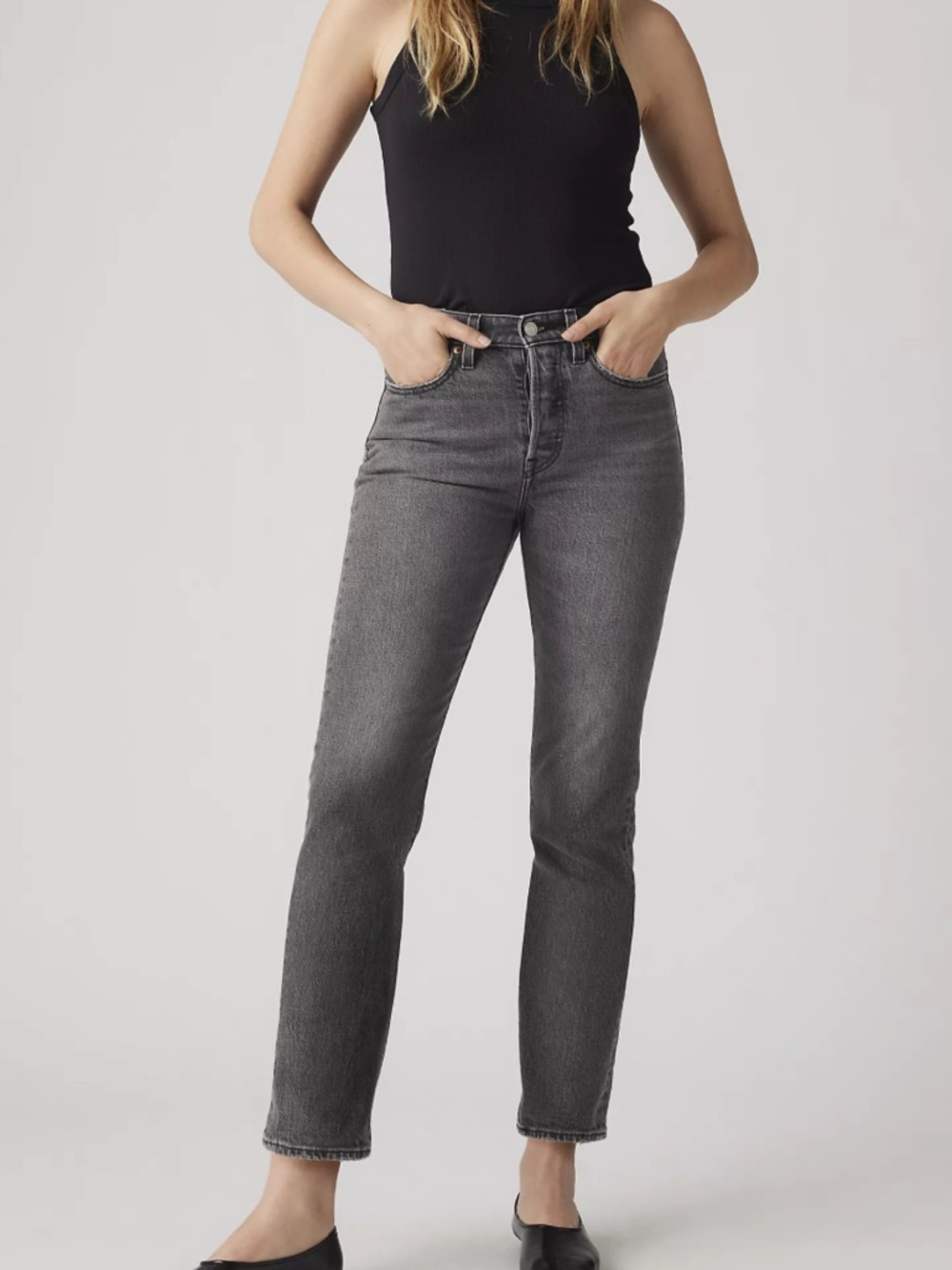 Levi’s Well Worn Black Wedgie Straight Denim Jeans